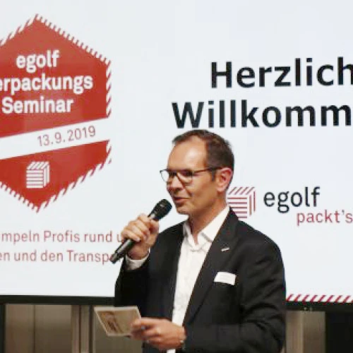 Marco Deplazes am egolf Verpackungsseminar